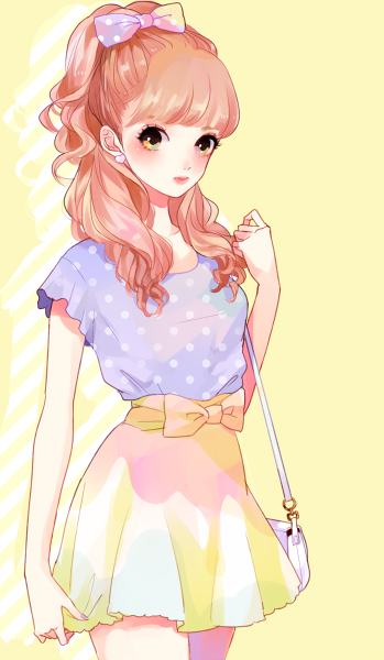 _bunny, blonde, curly_hair, karina_lyle, long_hair, poco_(snsn), ponytail, ribbon