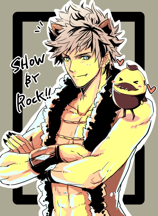 animal_ears, arisugawa_maple, crossed_arms, duo, male, pixiv_id_914351, rom_(show_by_rock!!), short_hair