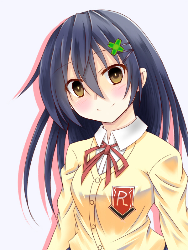 3:4_ratio, 600x800_wallpaper, brown_eyes, date_a_live, hair_ornament, hairclip, itsuka_shidou, itsuka_shiori, male, pixiv_id_1536140, solo, trap, wallpaper