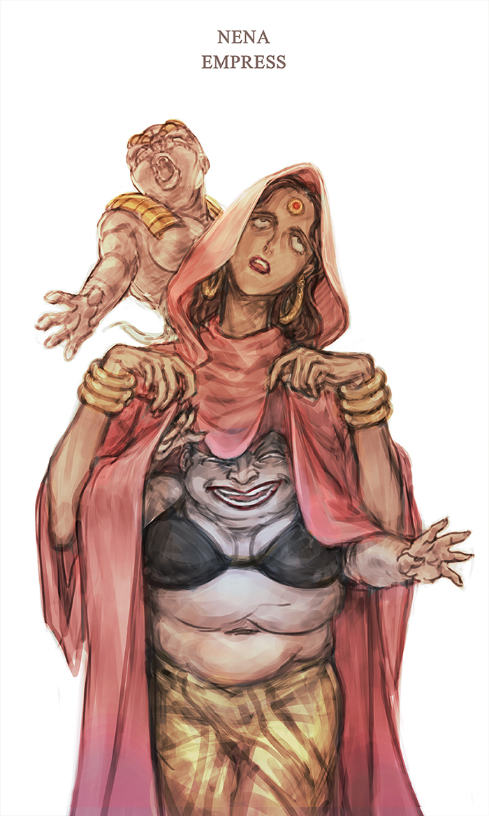 bra, character_name, costume, empress_(stand), fat_woman, gap_(pdmng), jojo_no_kimyou_na_bouken, nena_(jojo)