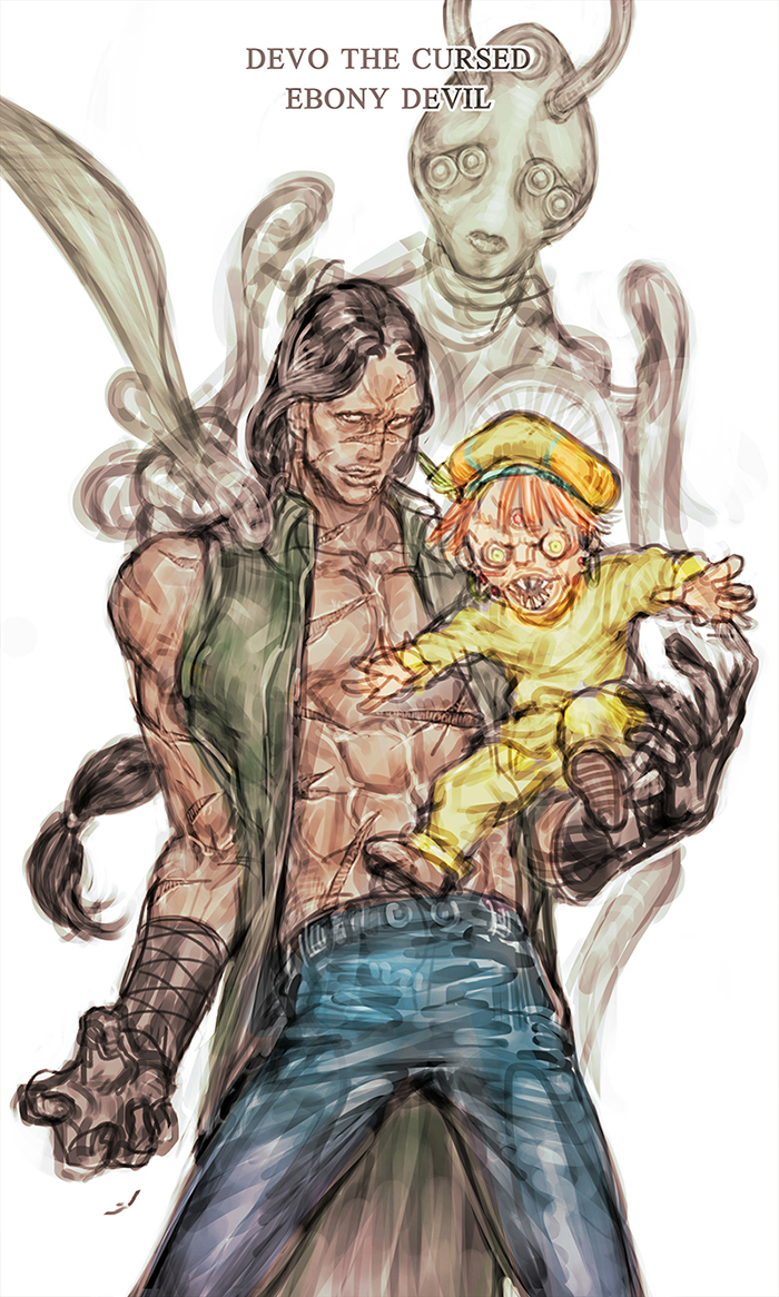 1boy, character_name, devo, ebony_devil, gap_(pdmng), gloves, jojo_no_kimyou_na_bouken, puppet