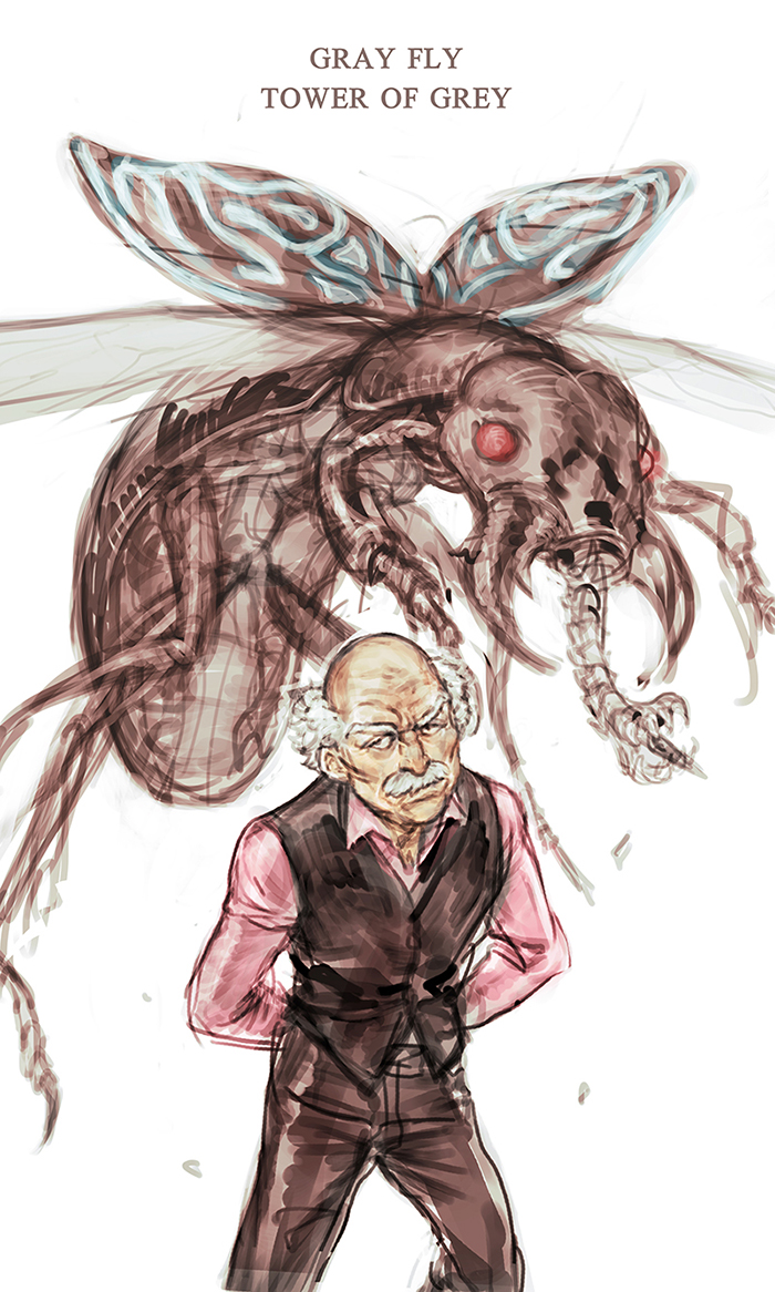 1boy, bald, beetle, character_name, gap_(pdmng), gray_fly_(jojo), jojo_no_kimyou_na_bouken, old_man