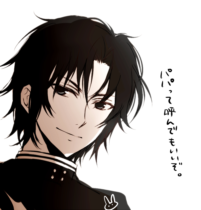 black_hair, ichinose_guren, japanese_language, male, owari_no_seraph, png_conversion, short_hair, solo