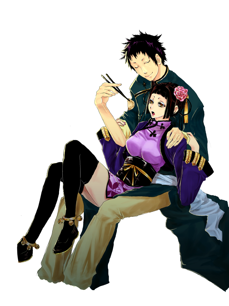 kuroshitsuji, lau, long_hair, ranmao, short_hair