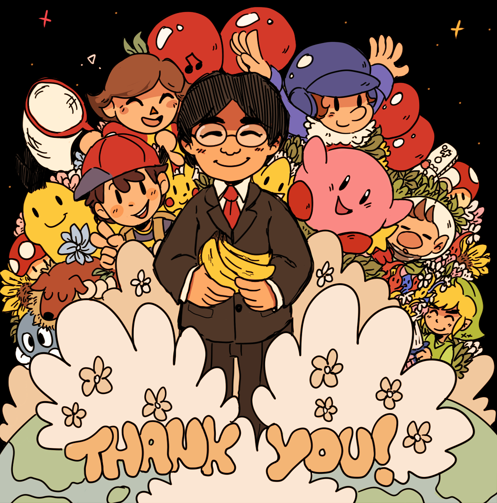 1girl, 6+boys, adventures_of_lolo, animal_crossing, artist_request, balloon, balloon_figher, balloon_fight