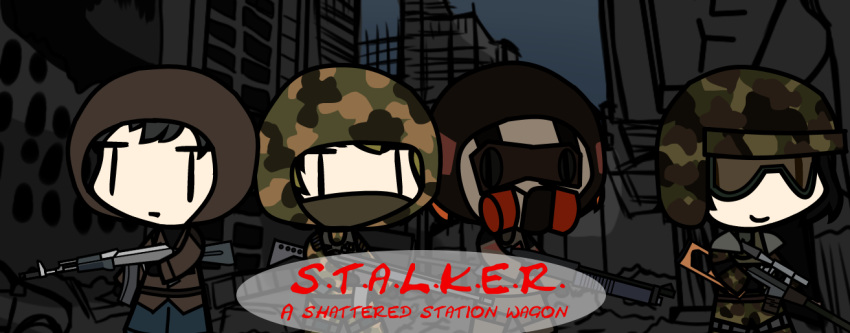 4boys, ak-74, ak-74m, assault_rifle, balaclava, broken, camouflage, chibi