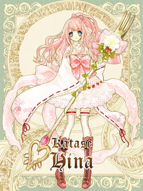 katase_hina, long_hair, pink_hair, shinobi_(artist), silver_rain