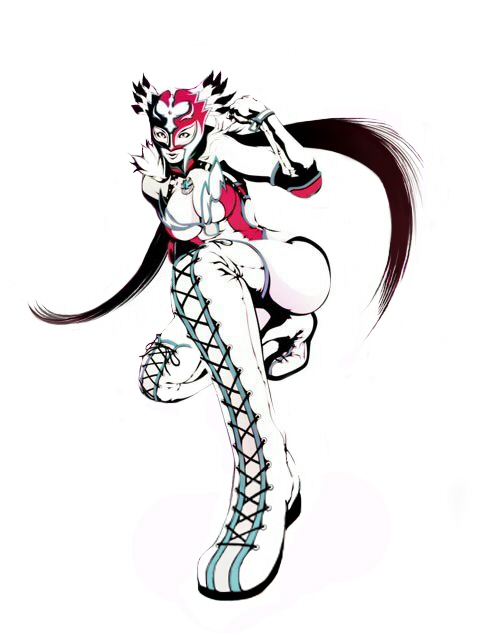 1girl, boots, cross-laced_footwear, elbow_gloves, elbow_pads, fujisawa_tomio, full_body, gloves