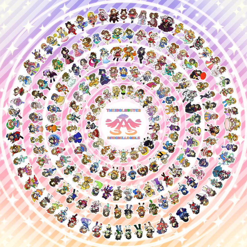 6+girls, absurdres, ahoge, akizuki_ritsuko, amami_haruka, ame_(tameste), animal_costume, animal_ears