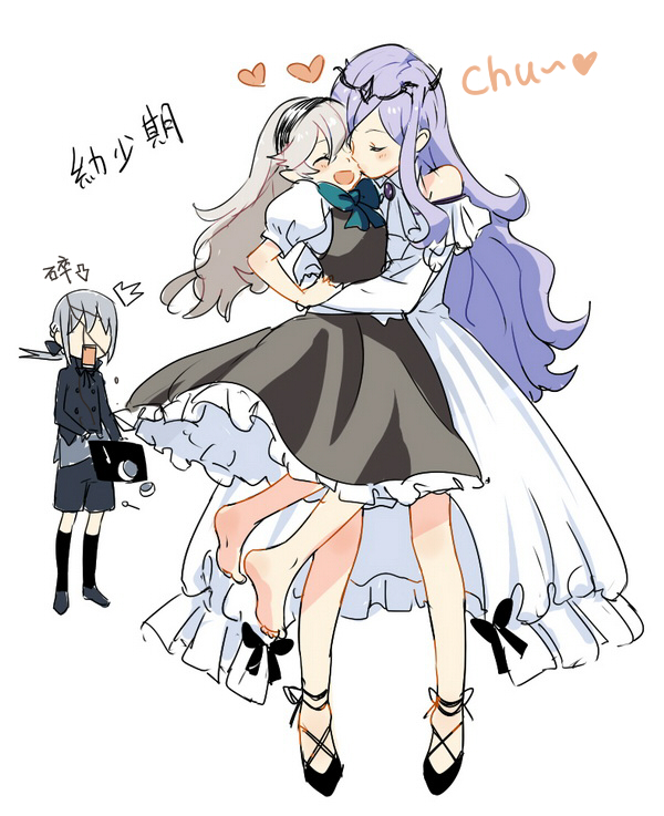 camilla_(fire_emblem_if), closed_eyes, dress, fire_emblem, fire_emblem_if, joker_(fire_emblem_if), long_hair, miyadevil, my_unit_(fire_emblem_if), purple_hair, younger