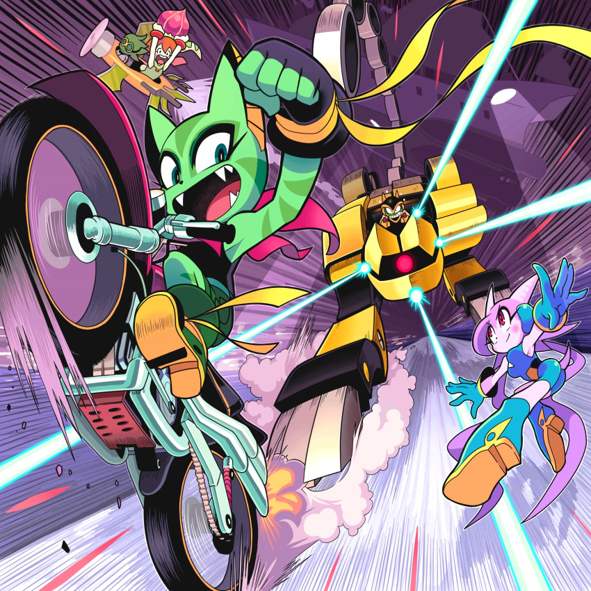 absurdres, boots, carol_tea, commander_torque, fangs, fingerless_gloves, freedom_planet, gashi-gashi