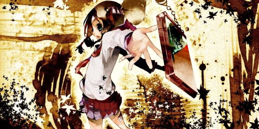 bandage, bandages, cellphone, kobushi_abiru, mercre, phone, sayonara_zetsubou_sensei, school_uniform