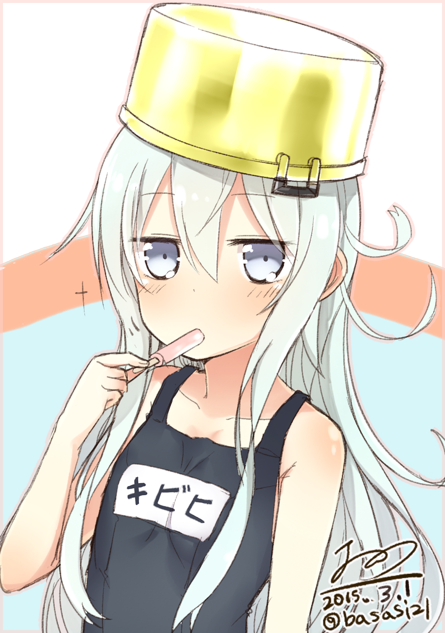 artist_name, dated, grey_eyes, hibiki_(kantai_collection), highres, kantai_collection, long_hair, looking_at_viewer