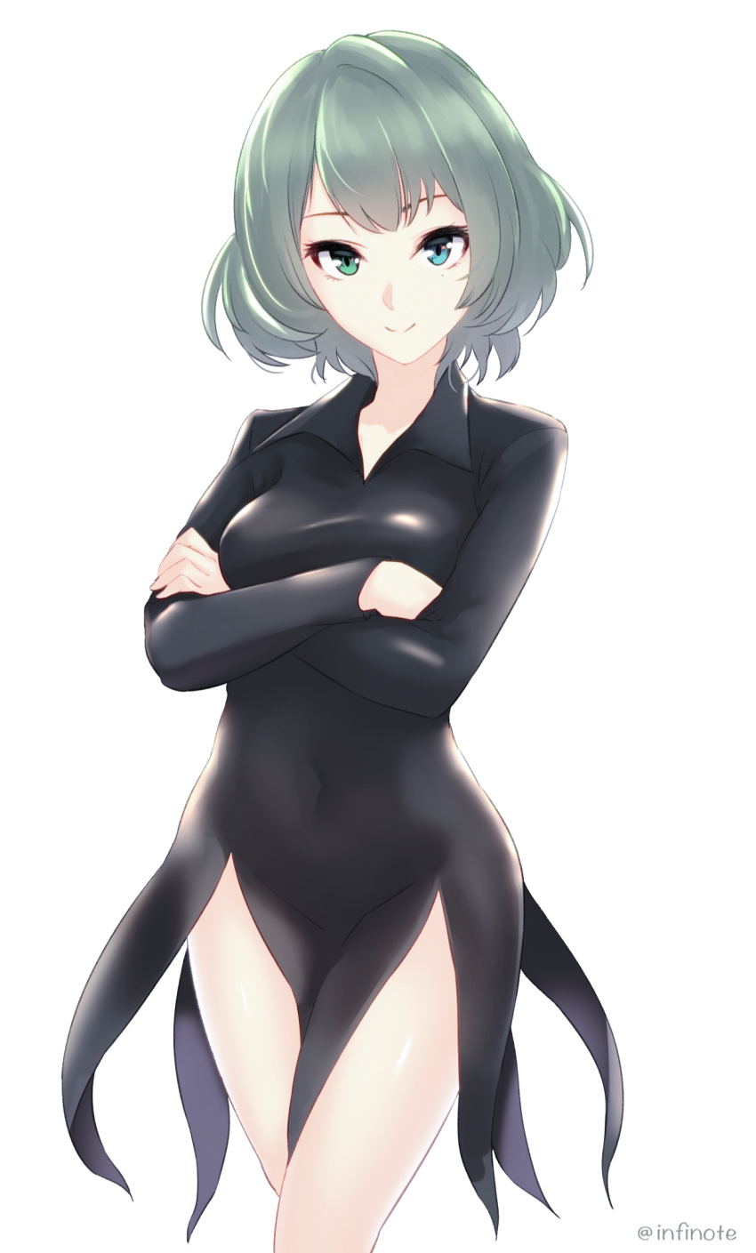1girl, blue_eyes, cosplay, dress, green_eyes, heterochromia, highres, idolmaster