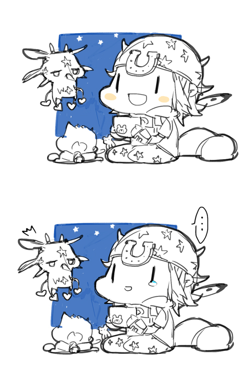 au_(accounting2), campfire, chibi, cup, johnny_joestar, jojo_no_kimyou_na_bouken, stand_(jojo), steel_ball_run, tears, tusk_(stand)