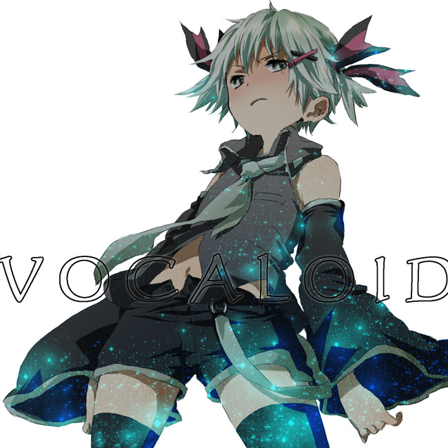 aqua_eyes, aqua_hair, detached_sleeves, genderswap, hair_ornament, hair_ribbon, hairclip, hatsune_mikuo