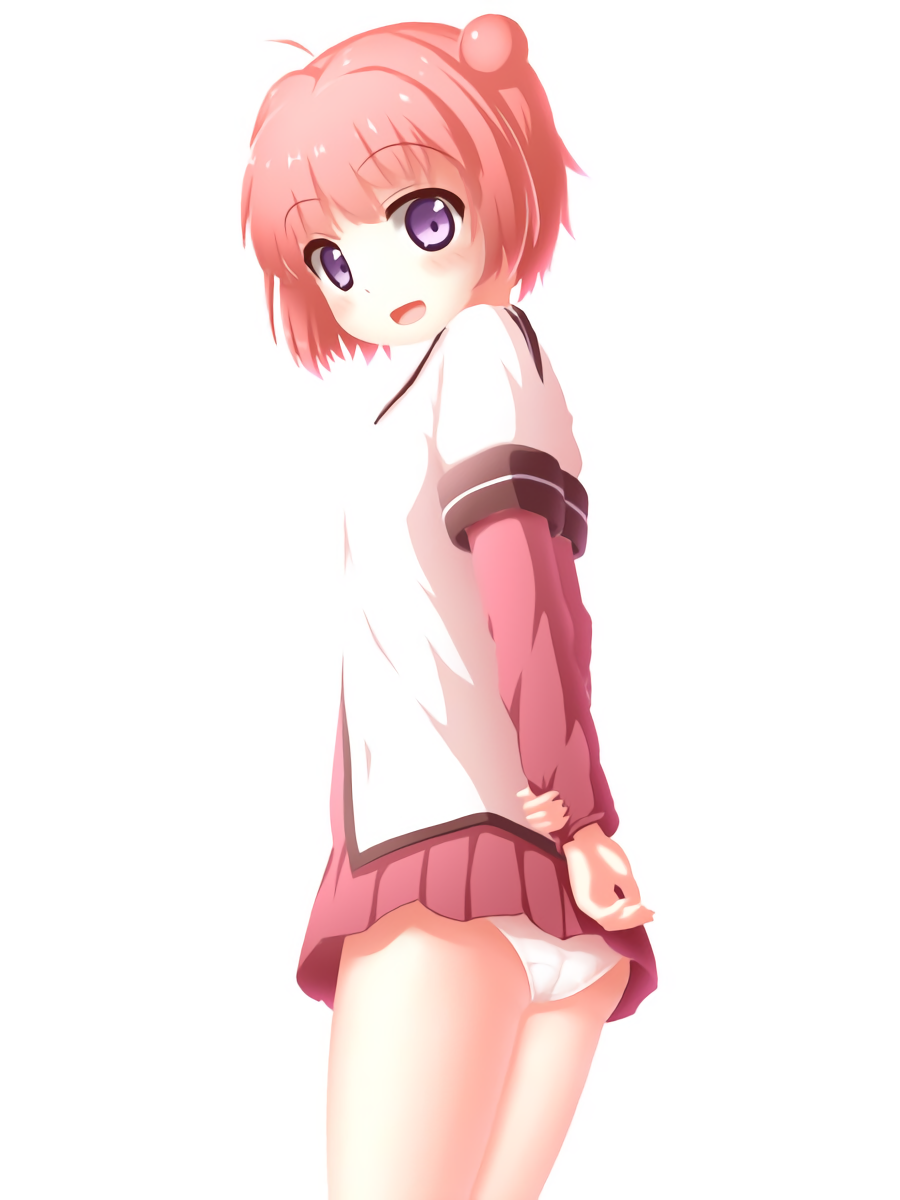 1girl, akaza_akari, double_bun, hair_bun, highres, kazumi_(syoki4230), open_mouth, pink_hair