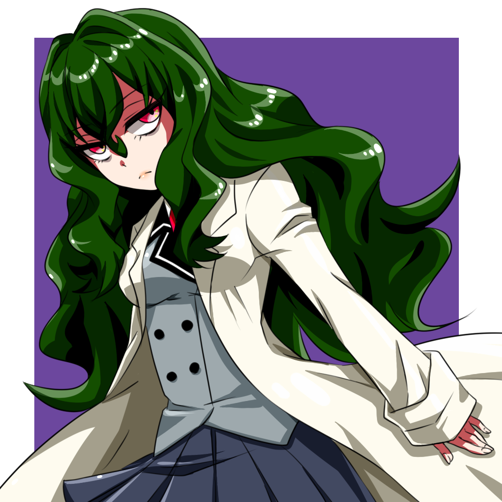 fuwa_hyouka, green_hair, labcoat, okumura_mariko, school_uniform, shimoneta_to_iu_gainen_ga_sonzai_shinai_taikutsu_na_sekai, solo, tagme