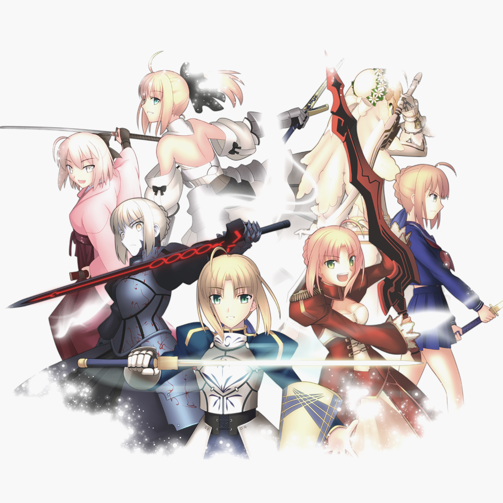 excalibur, fate/stay_night, fate_(series), katana, master_artoria, migiha, multiple_persona, saber