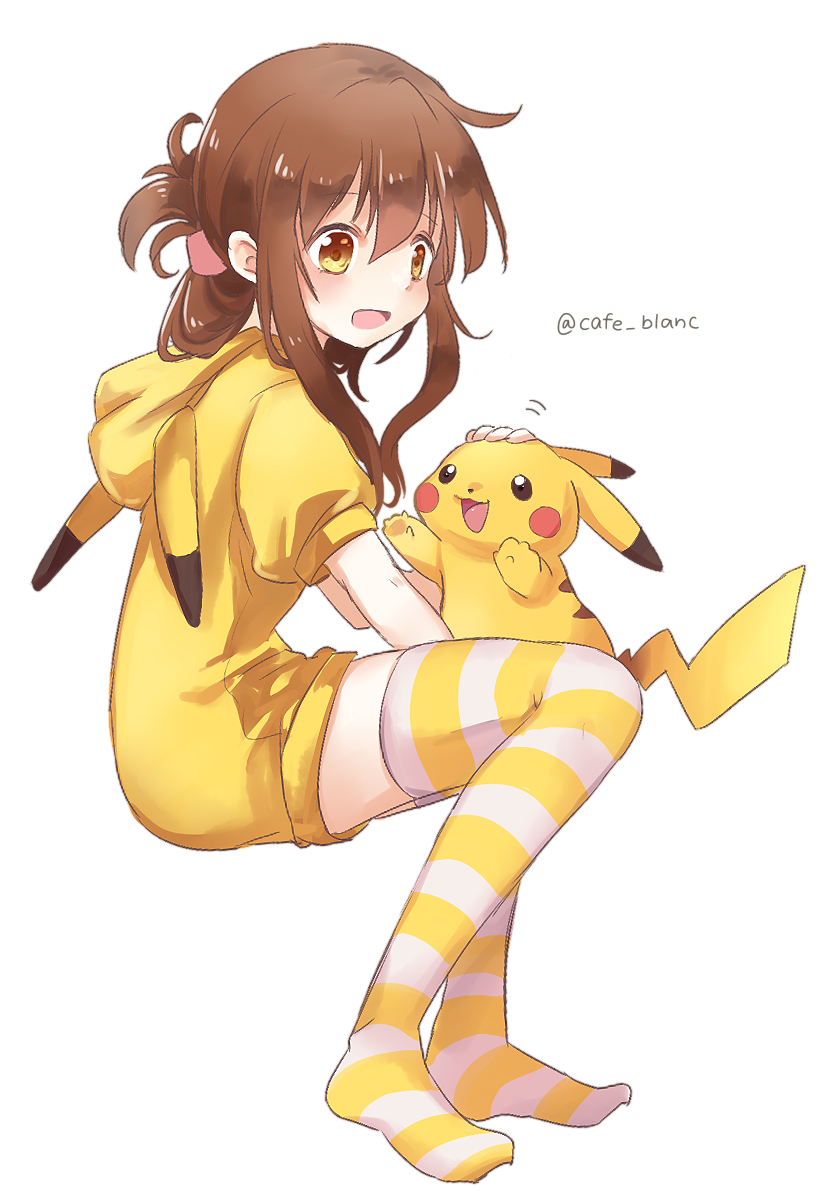 1girl, :d, alternate_costume, brown_eyes, brown_hair, folded_ponytail, inazuma_(kantai_collection), kantai_collection