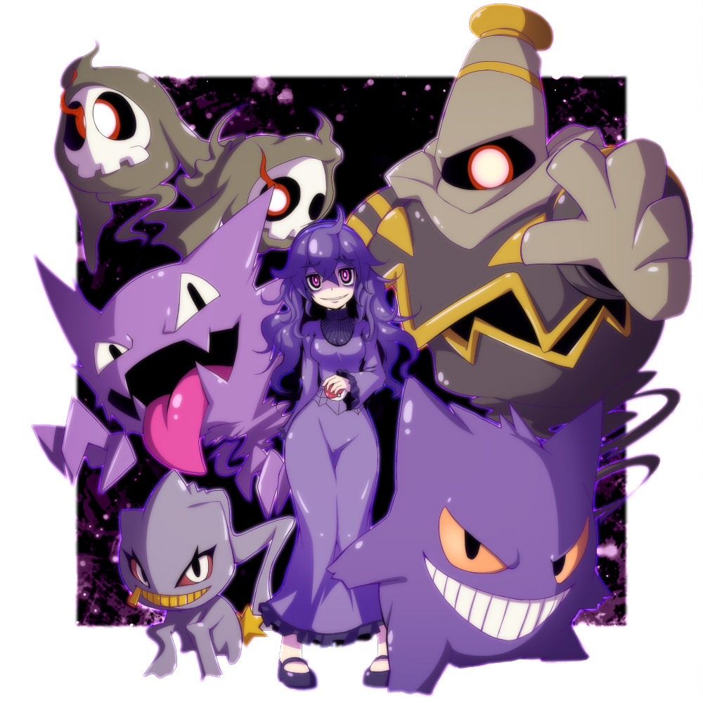 1girl, @_@, ahoge, al_bhed_eyes, bags_under_eyes, banette, black_hair, blush
