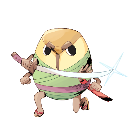 black_eyes, japanese_clothes, katana, lowres, mei_(maysroom), multiple_arms, no_humans, sandals