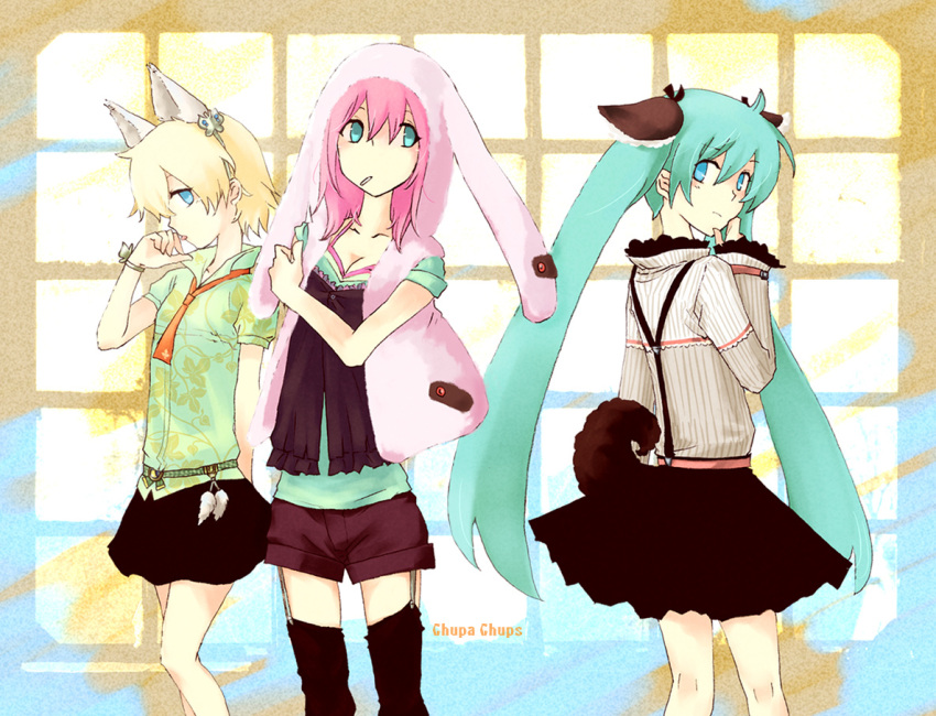 hatsune_miku, kagamine_rin, megurine_luka, sansou, vocaloid