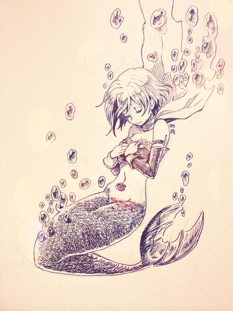 1girl, aebj, bubble, cape, closed_eyes, detached_sleeves, dissolving, gloves