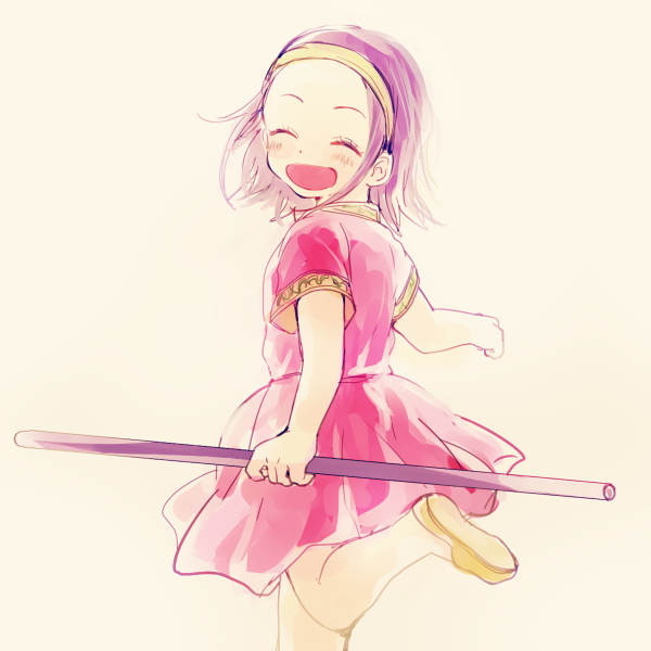 1girl, asako_(itiba), blush, child, closed_eyes, hairband, kingdom, kyou_(kingdom)