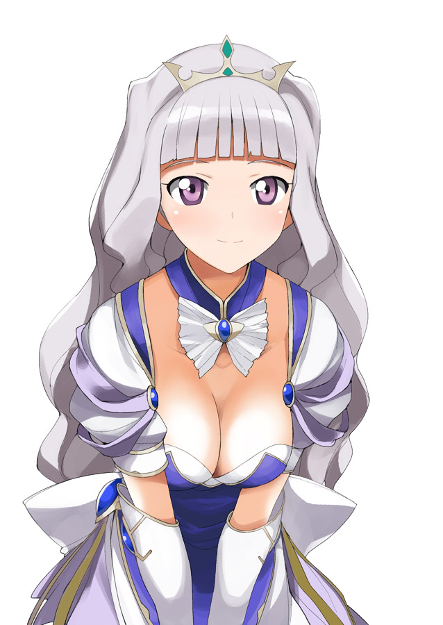 breasts, cleavage, cosplay, elbow_gloves, feena_fam_earthlight, feena_fam_earthlight_(cosplay), gloves, idolmaster
