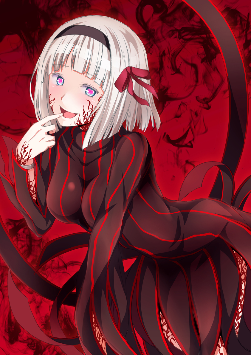 1girl, anna_nishikinomiya, breasts, cosplay, dark_persona, dark_sakura, dark_sakura_(cosplay), fate/stay_night