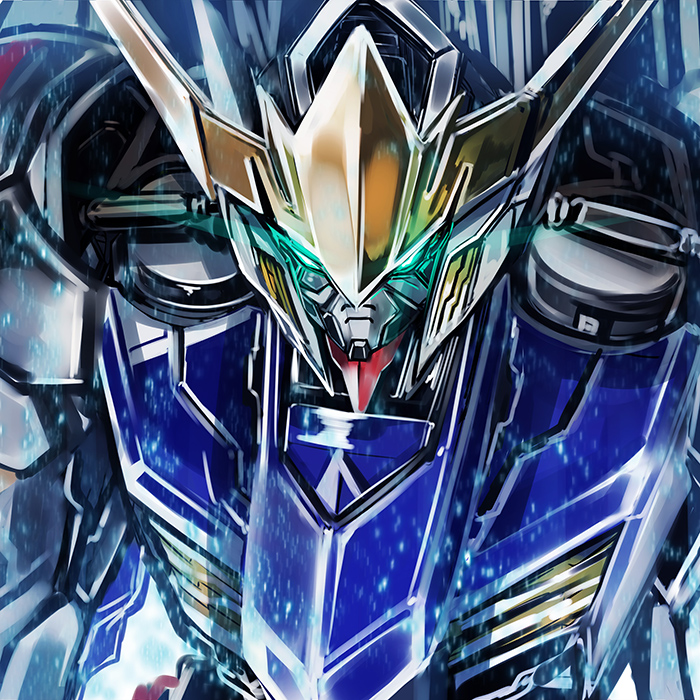 glowing, glowing_eyes, gundam, gundam_barbatos, gundam_iron-blooded_orphans, mecha, no_humans, solo