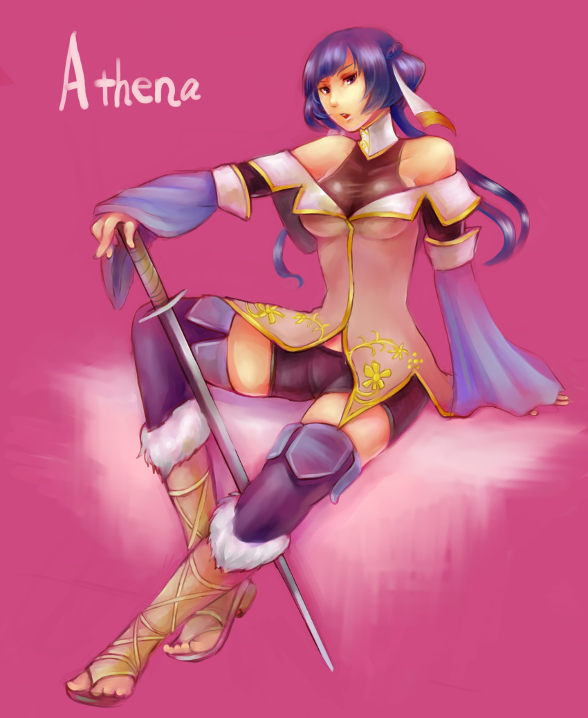 1girl, athena_(fire_emblem), blue_hair, fire_emblem, fire_emblem:_shin_monshou_no_nazo, highres, long_hair, open_mouth