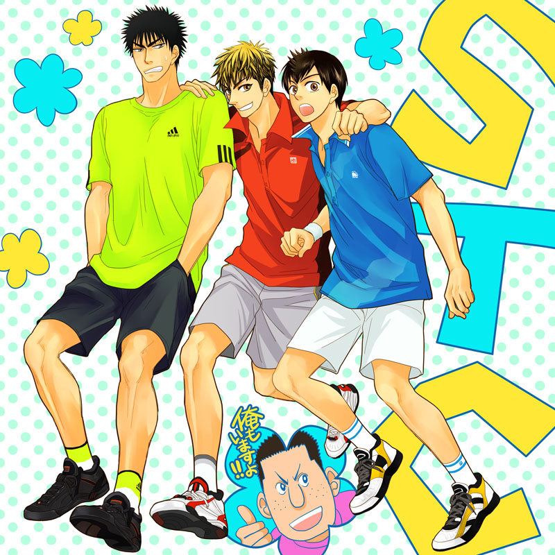 4boys, baby_steps, black_hair, blonde_hair, brown_hair, egawa_takuma, fukazawa_yukichi, ike_souji