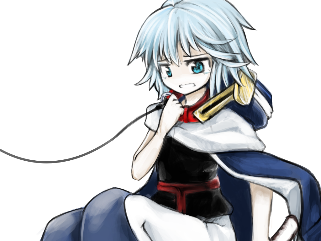 androgynous, animal_costume, anmita_(rarutos), cape, collar, grey_eyes, hat, headwear_removed