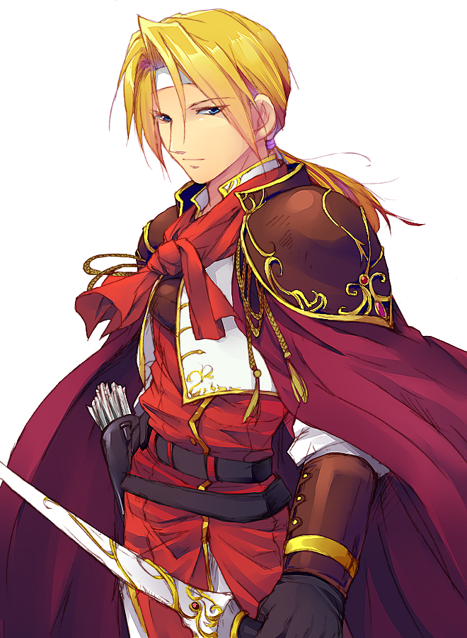 1boy, blonde_hair, blue_eyes, cape, fire_emblem, fire_emblem:_mystery_of_the_emblem, gloves, hoge_kinoko
