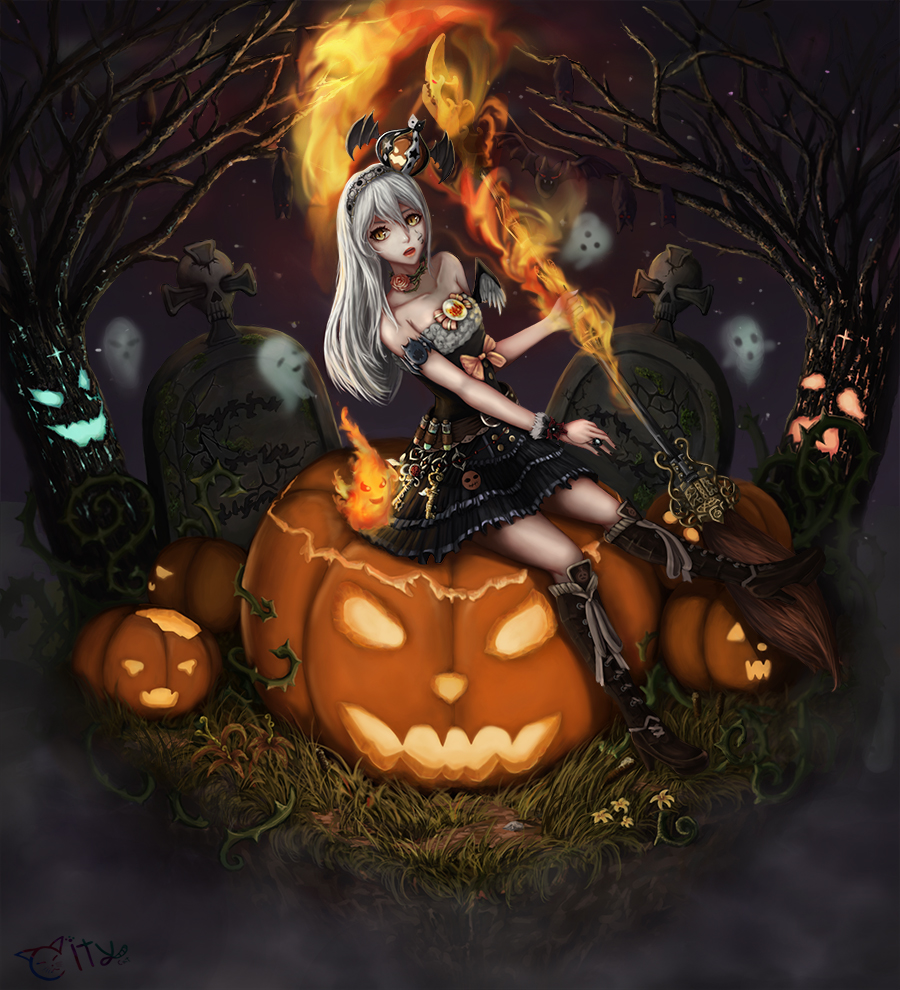 1girl, bare_shoulders, bare_tree, bat_wing, black_boots, black_skirt, boots, citycat