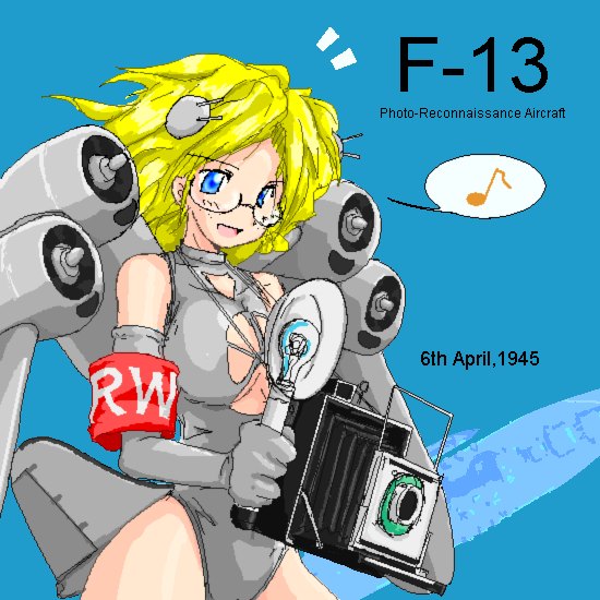 1girl, airplane, armband, b-29, bare_shoulders, blonde_hair, blue_eyes, breasts