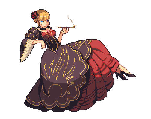 1girl, animated, animated_gif, beatrice, blinking, blonde_hair, blue_eyes, dress