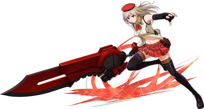 1girl, alisa_ilinichina_amiella, blue_eyes, breasts, fingerless_gloves, gloves, god_eater, god_eater_2:_rage_burst