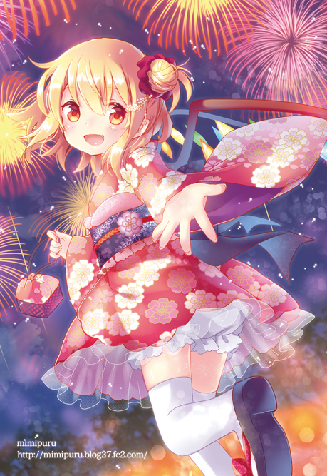 1girl, alternate_costume, alternate_hairstyle, alternate_headwear, artist_name, blonde_hair, bloomers, blush