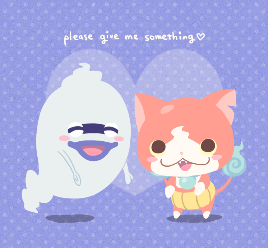 blush_stickers, cat, chuno, closed_eyes, english, fangs, ghost, heart