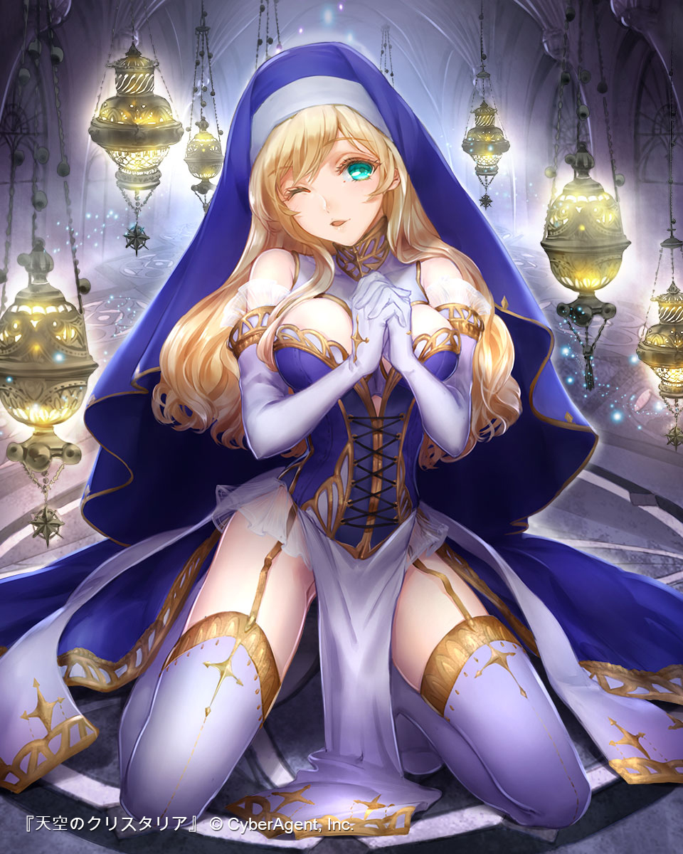 1girl, alternate_color, aqua_eyes, blonde_hair, breasts, esha, highres, jewelry