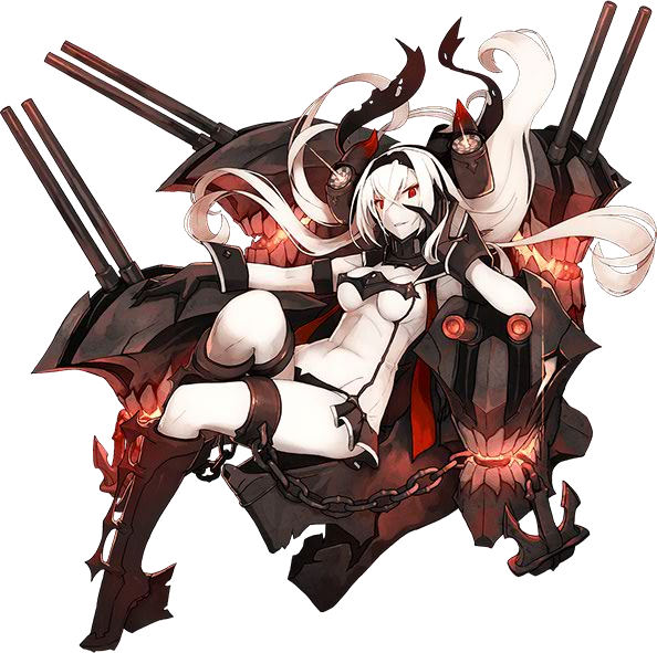 1girl, air_defense_hime, boots, high_heel_boots, high_heels, kantai_collection, long_hair, official_art