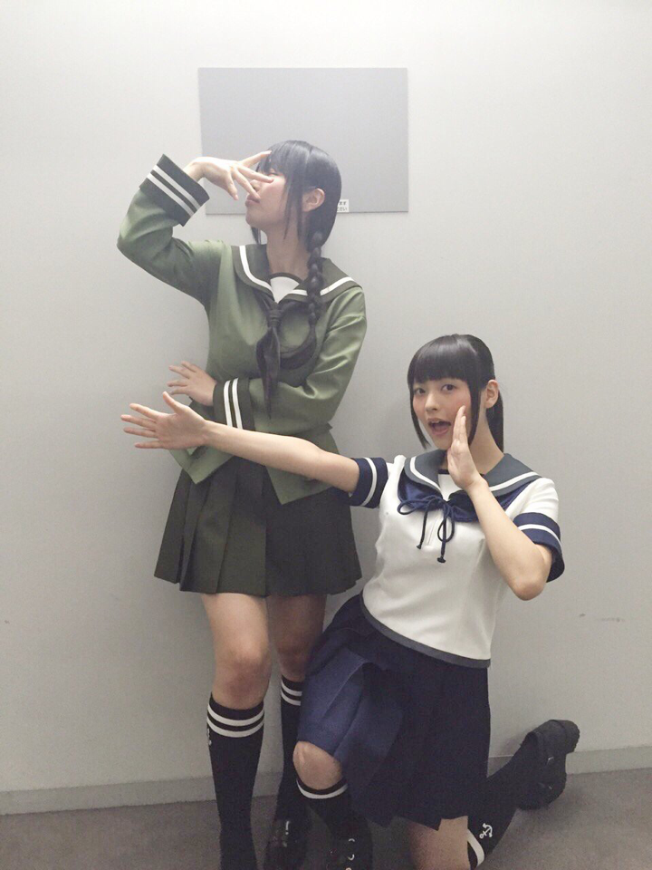 2girls, braid, fubuki_(kantai_collection), fubuki_(kantai_collection)_(cosplay), kantai_collection, kitakami_(kantai_collection), kitakami_(kantai_collection)_(cosplay), multiple_girls