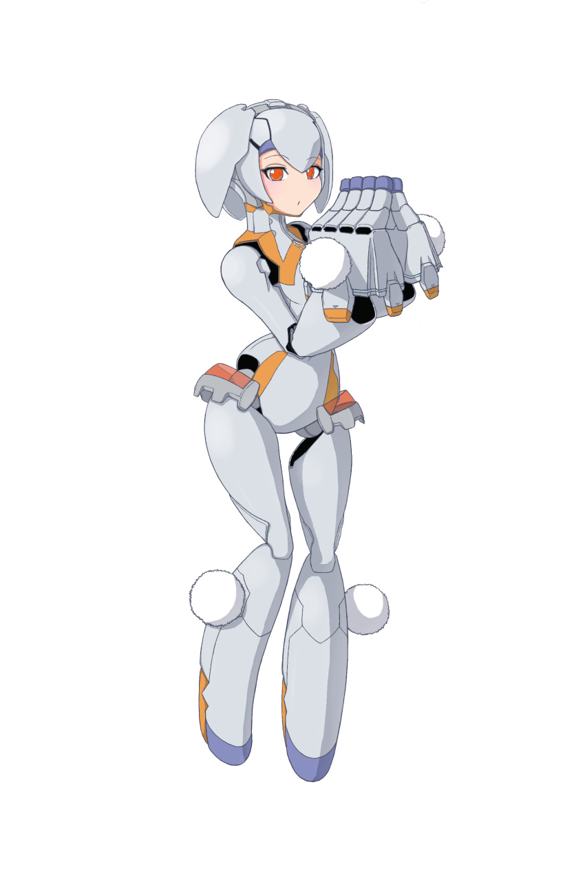 1girl, absurdres, full_body, gunslinger_stratos, highres, no_feet, orange_eyes, oversized_limbs