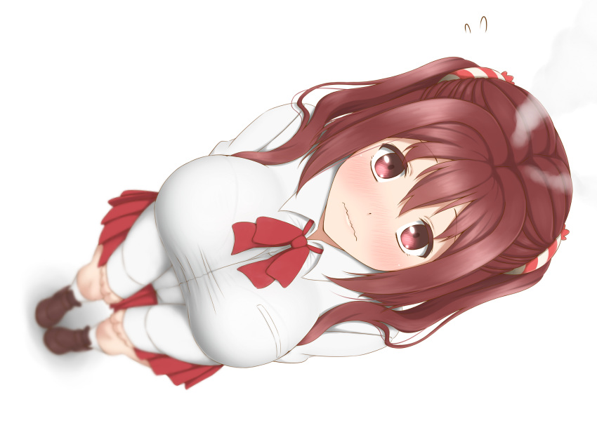 1girl, blush, breasts, ebina_nana, from_above, highres, himouto!_umaru-chan, kyounami