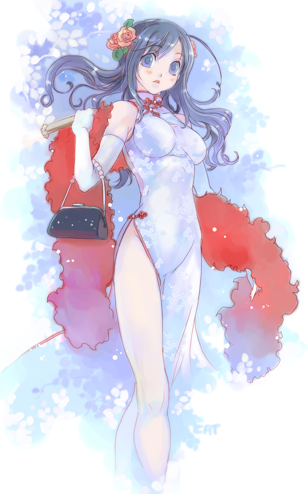 axis_powers_hetalia, bad_id, bag, blue_eyes, blue_hair, blush, catlqe, china_dress
