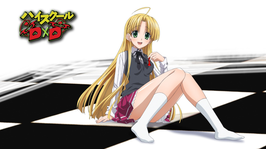 1girl, asia_argento, bishop_(chess), blonde_hair, green_eyes, high_school_dxd, highres, long_hair