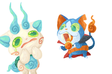 abbreviated_karakusa, cape, cat, fangs, furoshiki, gabunyan, green_eyes, koma-san